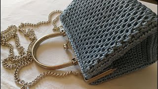 VIDEO TUTORIAL Pochette quotSTARquot Punto CANESTRO Allungato INCROCIATO  Mel C Bags Handmade [upl. by Ahtael387]