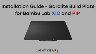 How to install GaroliteG10 Build plate for Bambu Lab X1C and P1P [upl. by Rotceh891]