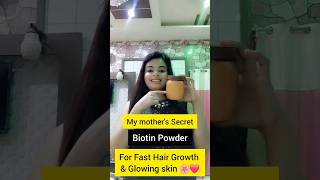 Biotin Powder for Fatser Hairgrowth amp Glowingskin😱 shorts shortsfeed youtubeshorts hairgrowth [upl. by Annehsat]