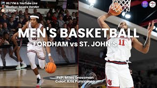 Fordham Mens Basketball vs StJohns  WFUV Sports [upl. by Dragelin]