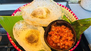 Hoppers  Quick and Easy hoppers recipe  Egg hoppers  Appam [upl. by Sicular852]