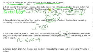 Production Theory Cost Minimization Part 1 [upl. by Sitoel]