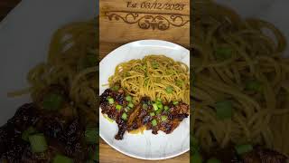 Teriyaki Chicken with Spicy Garlic Noodles teriyakichicken garlicnoodles food [upl. by Heidi476]