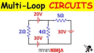 Solving Circuit Problems using Kirchhoffs Rules [upl. by Enoitna82]