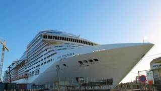 MSC Preziosa  Erste Bilder vom Schiff  Brücke Küche Pooldeck öffentliche Bereiche [upl. by Colman778]