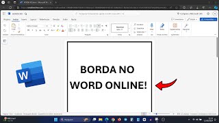 COMO COLOCAR BORDA NO WORD ONLINE [upl. by Ressay]