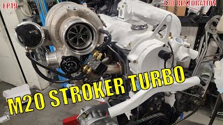 E30 Restoration EP19  M20 Stroker Turbo Set Up PT1 VI Engineered Turbo Manifold  BW EFR 7670 [upl. by Yelbmik]