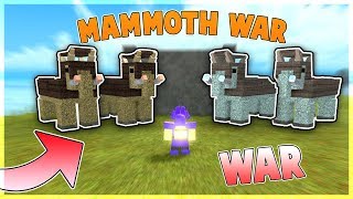 MAMMOTH WAR IN BOOGA BOOGA MAMMOTH BATTLE  Roblox  Booga Booga [upl. by Inor132]