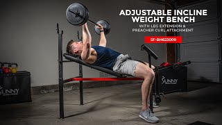 Adjustable Standard Incline Weight Bench SFBH623009 [upl. by Birdie]