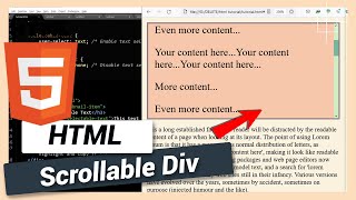 How to Make Scrollable Div Vertical or Horizontal  HTML and CSS Tutorial [upl. by Schifra580]