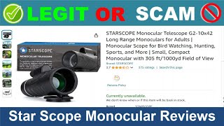 Star Scope Monocular Reviews  Jun 2024 Beware of Scam Watch Now [upl. by Ehtiaf]