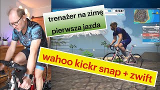 Treningi zimą  trenażer  zwift wahoo kickr snap [upl. by Lasky]