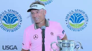 Bernhard Langer Sunday Flash Interview 2023 US Senior Open Championship [upl. by Vivienne]