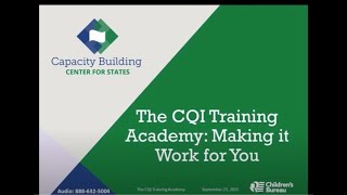 CQI Training Academy Making it Work for You audio description [upl. by Lleddaw]