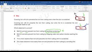 Corrosion of metals MCQ 2 [upl. by Allsun]