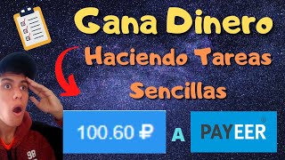 Gana Dinero a Payeer Haciendo Tareas Sencillas  Taskpay  Retiro [upl. by Moonier332]