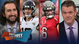 MUSTWIN WEEKEND Patriots host Jets Bucs at Panthers Jaguars vs Titans  NFL  FIRST THINGS FIRST [upl. by Irot]