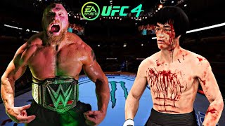 BRUCE LEE VS BROCK LESNAR SHOCKED😱🔥🤯🥶 EA SPORTS UFC 4 UFC KNOCKOUTS  BRUCE LEE FIGHT  UFC 2024 [upl. by Amethist461]