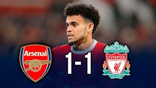 LIVERPOOL Vs ARSENAL 11 l Resumen y Goles del Partido l Premier League l Luis Diaz Lesión [upl. by Yaniv]