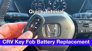 2023  2024 Honda CRV Remote Key Fob Battery Replacement [upl. by Chloe]