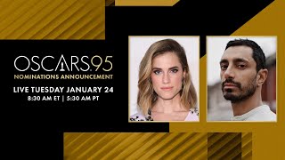 95th Oscar Nominations Announcement  Hosted by Riz Ahmed amp Allison Williams [upl. by Yriek12]