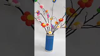 DIY Home decor idea with waste glue bottle amp clay clay diy art viral shorts youtube [upl. by Gujral]