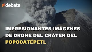 Imágenes IMPRESIONANTES del cráter del volcán Popocatépetl tomadas por un dron de la Semar [upl. by Kannry498]