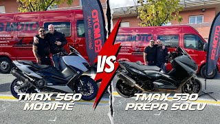 TMAX 560 MODIFIE VS TMAX 530 PREPARE 50CV [upl. by Zetes]