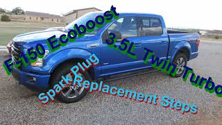 How To Replace Ford F150 Spark Plugs 35L Ecoboost StepbyStep [upl. by Demaggio]