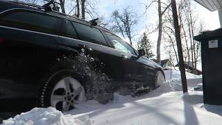 Mercedes W212  Snow Test [upl. by Nahtiek]