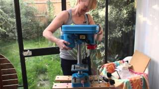 Silverline 350W drill press unboxing and setup [upl. by Norraj171]