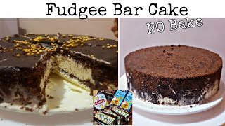 NO Bake Fudgee Bar Cake  Super Easy  3 Ingredients Only [upl. by Sinoda]