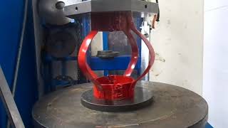 Centek OBHW welded hinged bow spring centralizer test film [upl. by Bondie]