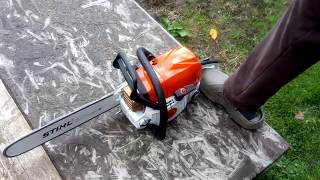 Chainsaw Stihl MS 362 FIRSTSTART [upl. by Dinsmore429]