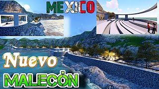 🇲🇽NUEVO MALECÓN EN JALISCO  playa san patrico melaque 2021 [upl. by Gershom]