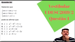 29 Vestibular UDESC 20192 Questão 4 [upl. by Leilah]