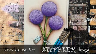 Decorative Painting Tutorial  How to use the Stippler brush [upl. by Reham]