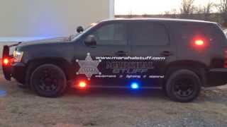 Feniex lights in 2013 Black Chevy Police Tahoe side view [upl. by Nedyah]