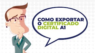 Como exportar o Certificado Digital A1 [upl. by Eimiaj]