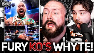 FURY KOs WHYTE  Live Reaction [upl. by Augy]