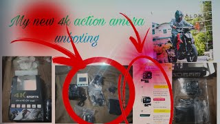 4K Action camera unboxing for moto vloging there price is 1438 rupees❤️ viralvideo long [upl. by Aronael394]