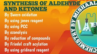 Synthesis of Aldehyde and Ketones  Synthesis of Carbonyl compounds  Functional group Chemistry [upl. by Klina]