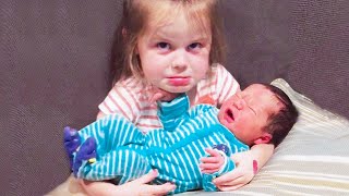 Laugh Out Loud with These Funny Newborn and Sibling Moments [upl. by Toombs]