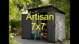 Keter Keter Artisan 77 7x7 Outdoor Garden Storage Shed [upl. by Kwan]