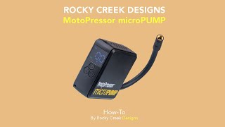 MotoPressor MicroPUMP How To [upl. by Weld]