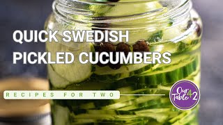 Easy Swedish Quick Pickled Cucumbers  5 ingredient Quick Pickled Cucumbers [upl. by Concha]