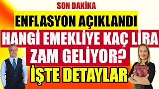 Son Dakika Enflasyon Açıklandı Hangi Emekli Kaç Lira Maaş Alacak İşte Detaylar [upl. by Laerdna639]