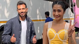 Yuzvendra Chahal Arrive To Support Wife Dhanashree Verma In Jhalak Dikhhla Jaa Season 11 [upl. by Siuqaj]