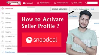 How to activate Snapdeal Seller Profile  Snapdealseller [upl. by Anirazc617]