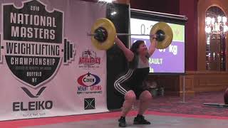 2018 National Masters Weightlifting  W50 Heavier Snatch Lift [upl. by Osicran]